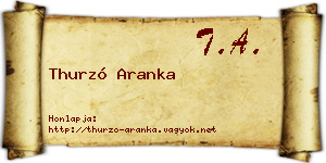 Thurzó Aranka névjegykártya